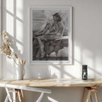 Contemplative Cubist Figure, arte de Corné Akkers
