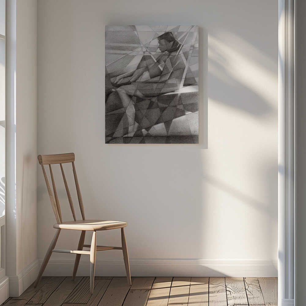 Contemplative Cubist Figure, arte de Corné Akkers