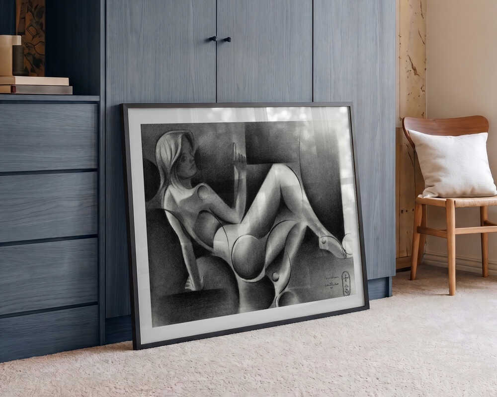 Stylized Reclining Woman, arte de Corné Akkers