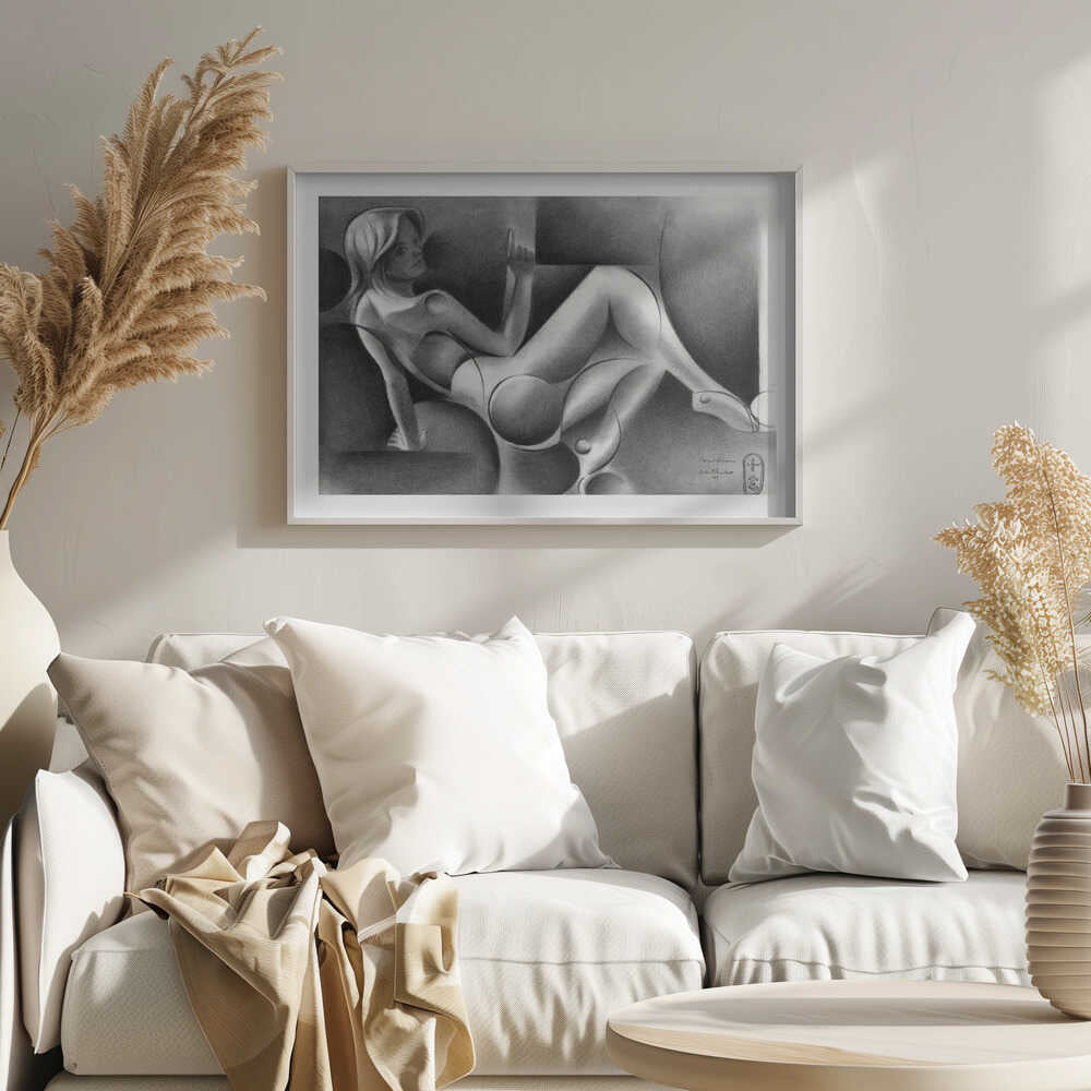 Stylized Reclining Woman, arte de Corné Akkers
