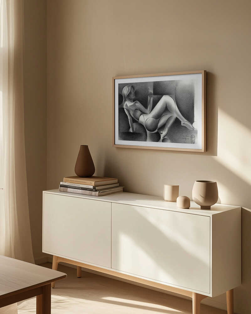 Stylized Reclining Woman, arte de Corné Akkers
