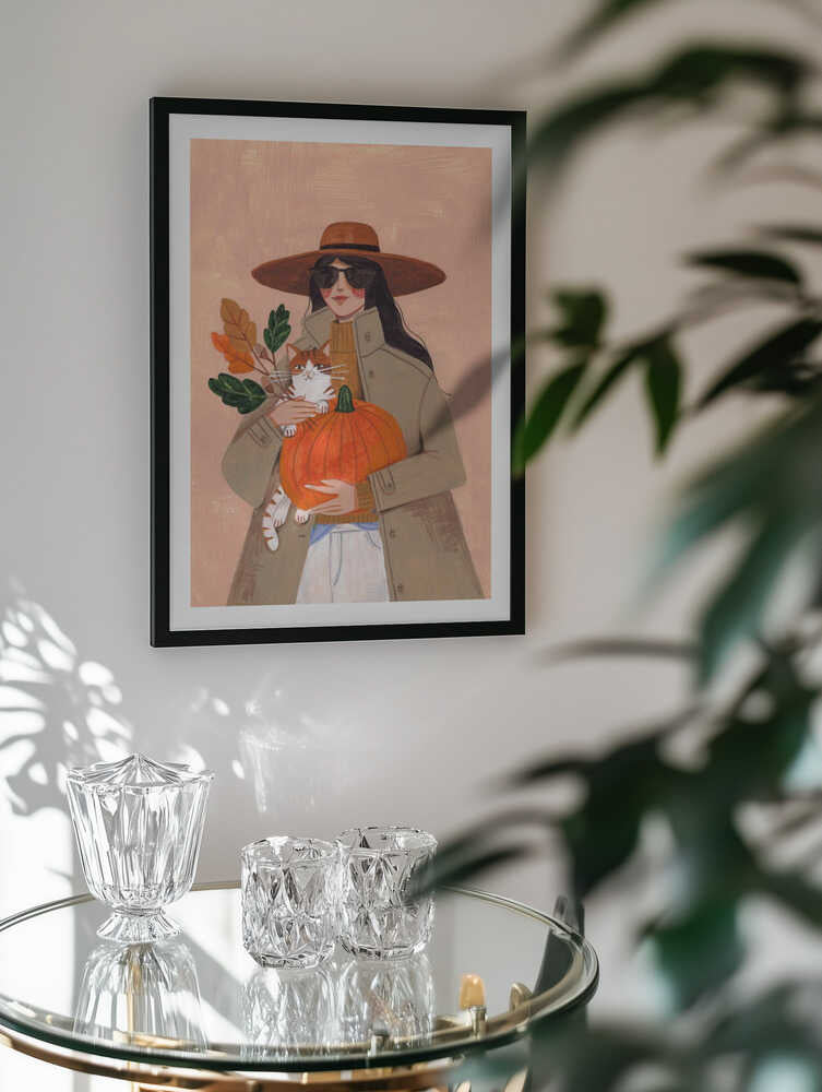 Woman in autumn in warm earth tones, arte de Caroline Bonne Müller