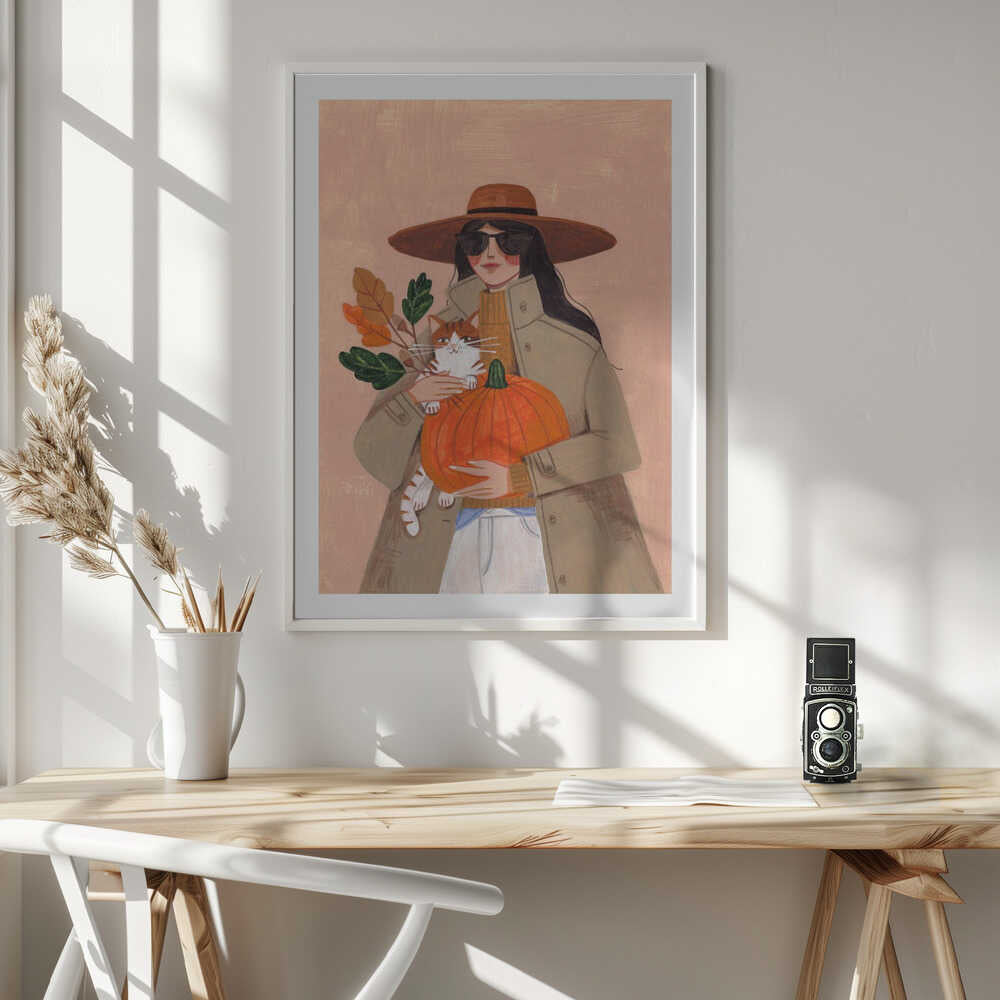 Woman in autumn in warm earth tones, arte de Caroline Bonne Müller