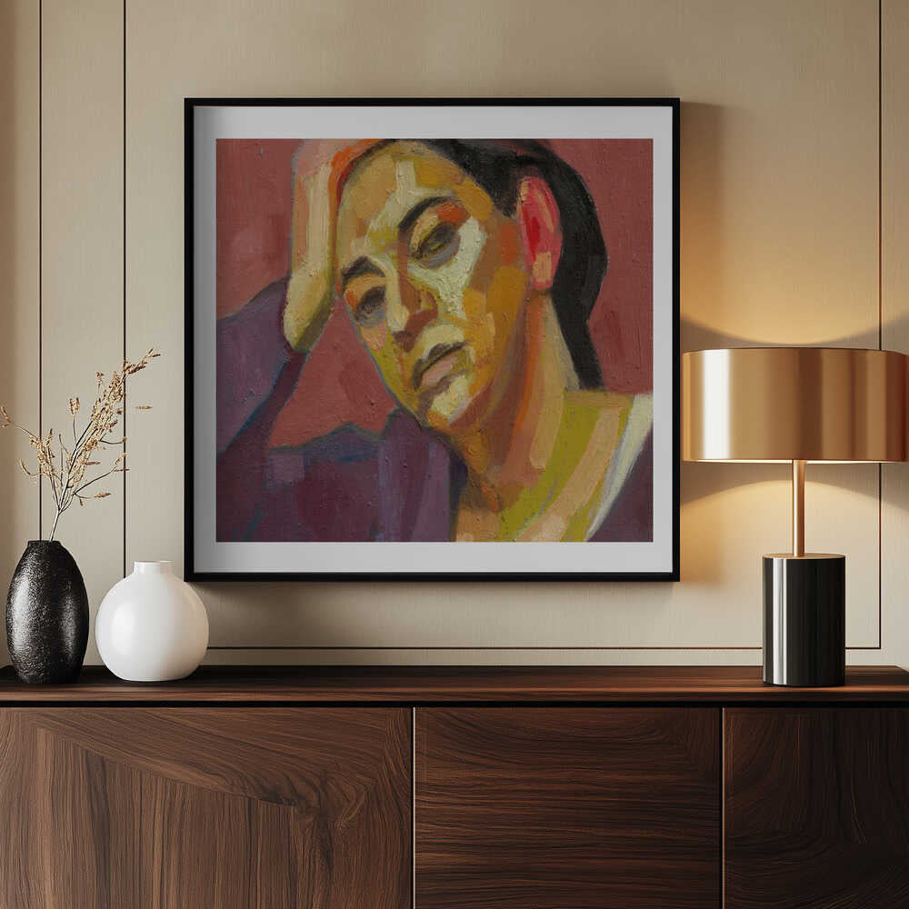 Pensive Woman Portrait, arte de Tore Bahnson