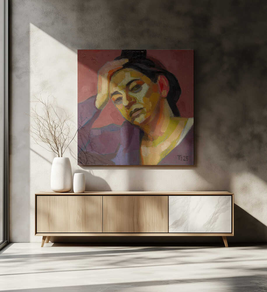 Pensive Woman Portrait, arte de Tore Bahnson