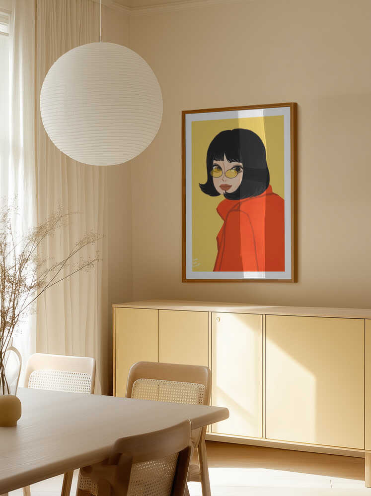 Stylish Woman Yellow Glasses, arte de Dianne Nicole Fernando