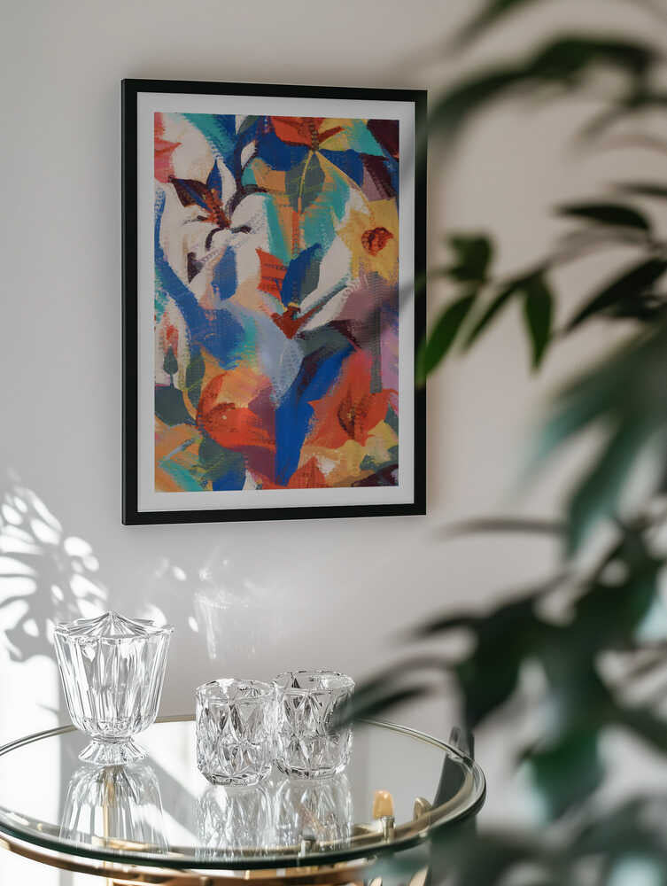 Vibrant Abstract Flowers, arte de Uma Gokhale