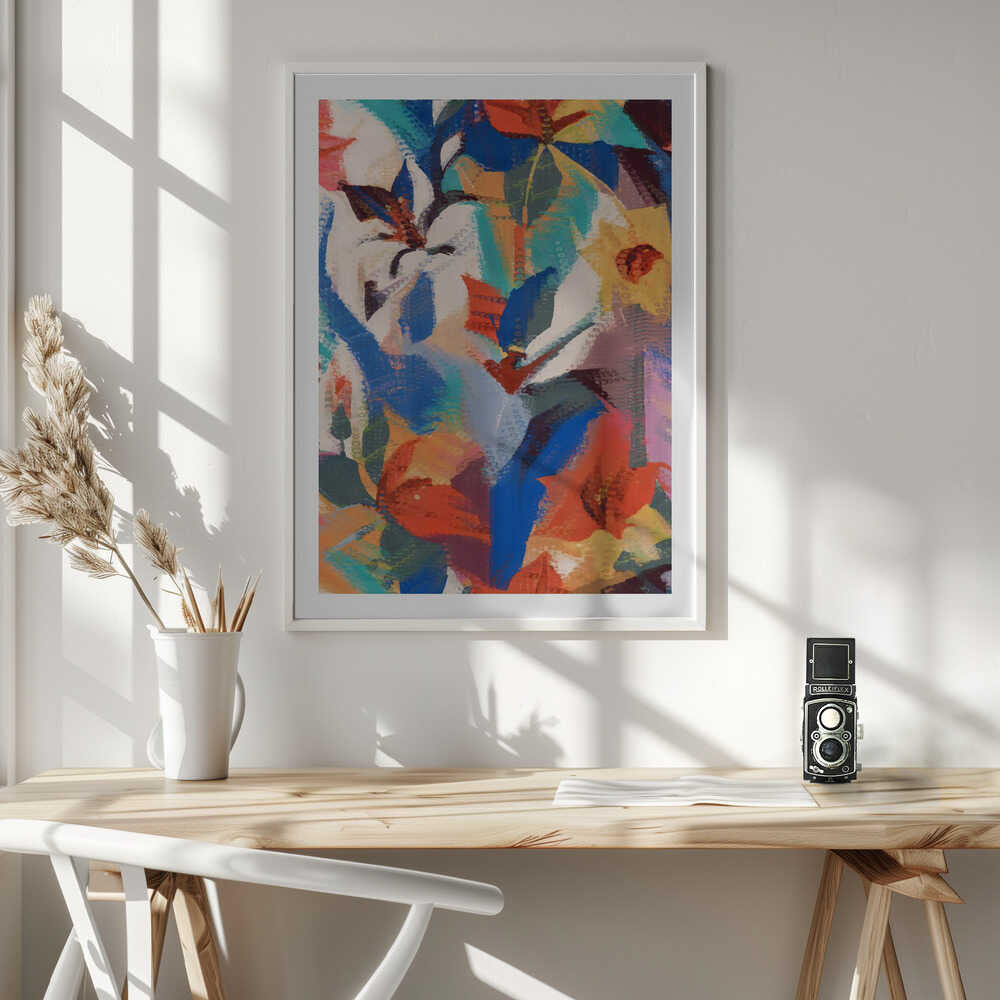 Vibrant Abstract Flowers, arte de Uma Gokhale