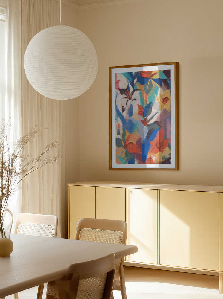 Vibrant Abstract Flowers, arte de Uma Gokhale