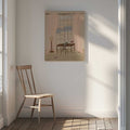 Paris Window View Illustration with Rustic Desk, arte de Katharina Puritscher