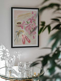 Still Life Watercolor Illustration with Ballerinas, arte de Katharina Puritscher