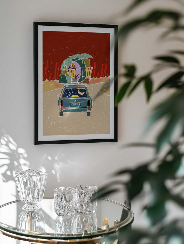 Escape Road Trip, arte de Uma Gokhale