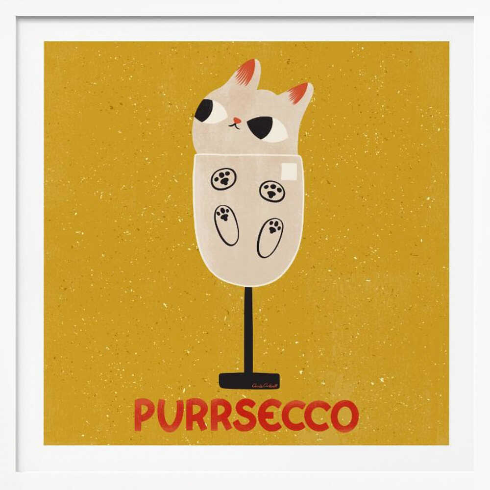 Purrsecco, arte de Carrie Cantwell