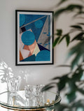Geometric Blue Balance