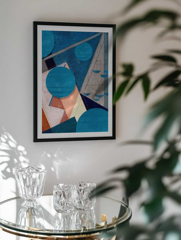 Geometric Blue Balance