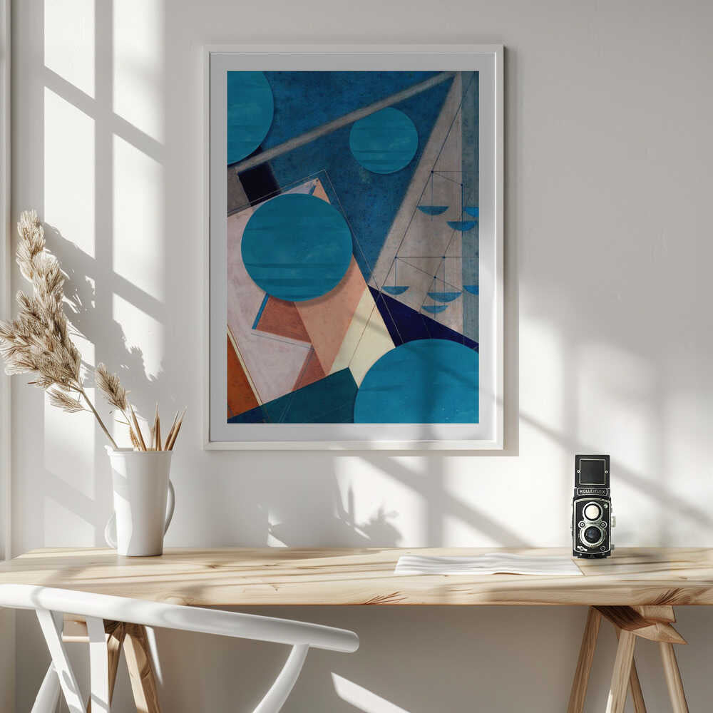 Geometric Blue Balance