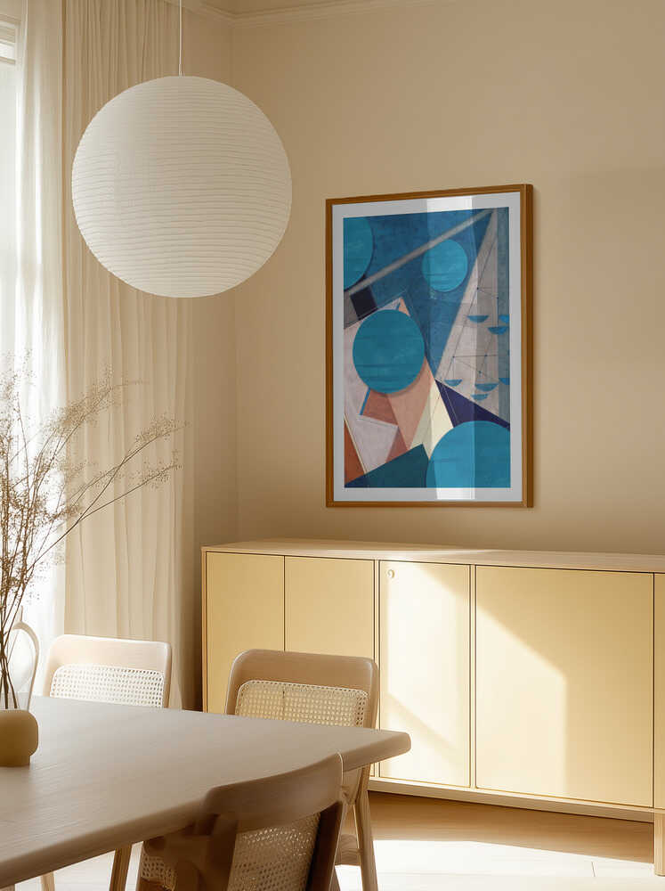 Geometric Blue Balance