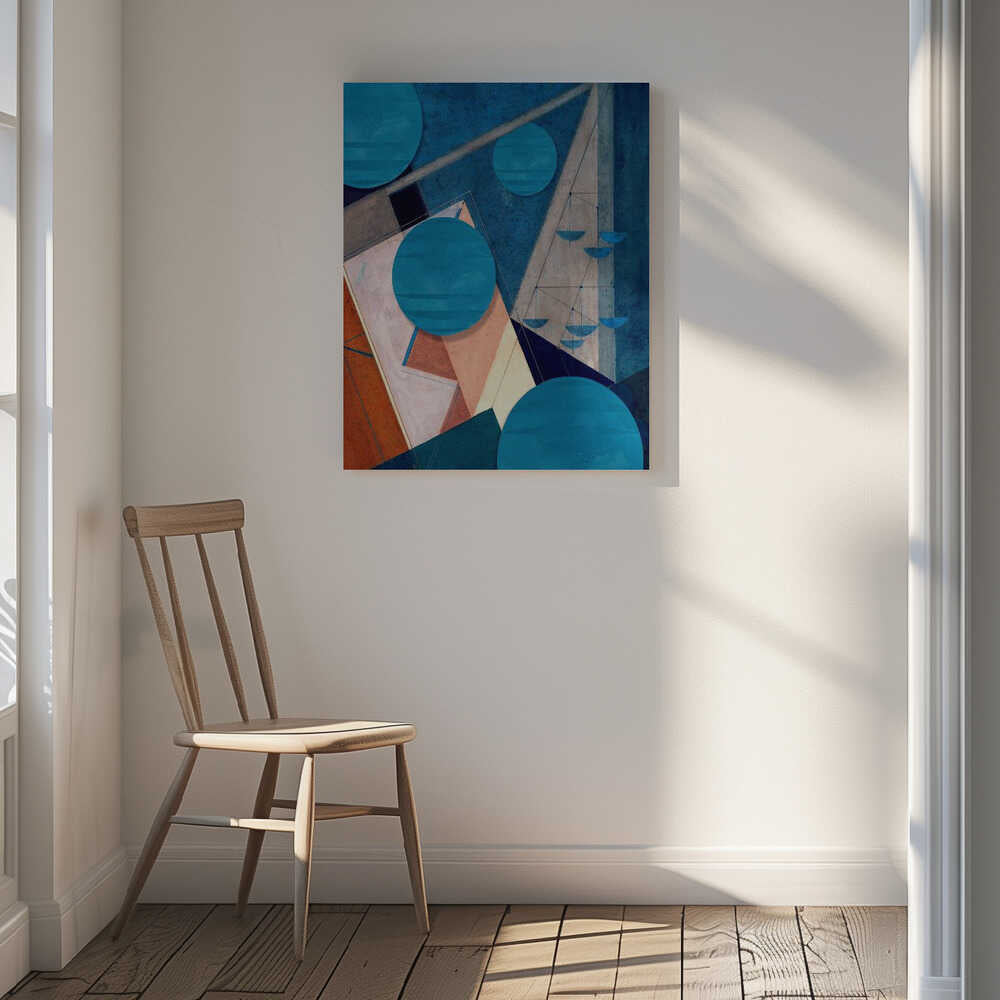 Geometric Blue Balance