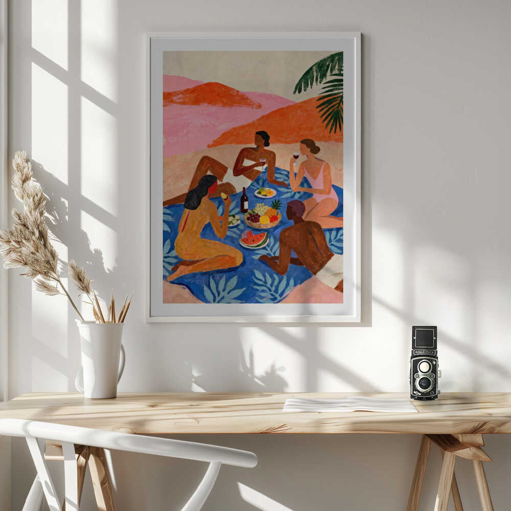 Summer Beach Picnic, arte de Uma Gokhale