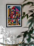 Vibrant Geometric Town, arte de Aniko Hencz