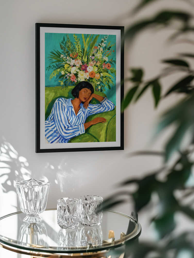 Sleeping Woman Blooms, arte de Uma Gokhale