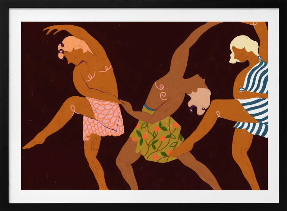 Rhythmic Dancing Figures, arte de Uma Gokhale