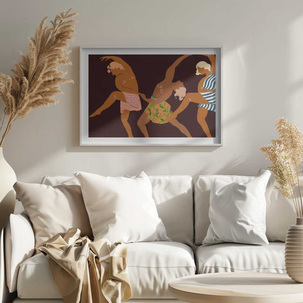 Rhythmic Dancing Figures, arte de Uma Gokhale
