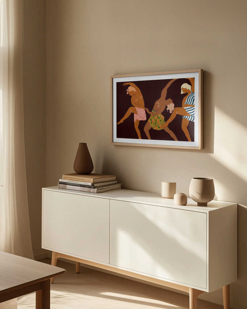 Rhythmic Dancing Figures, arte de Uma Gokhale