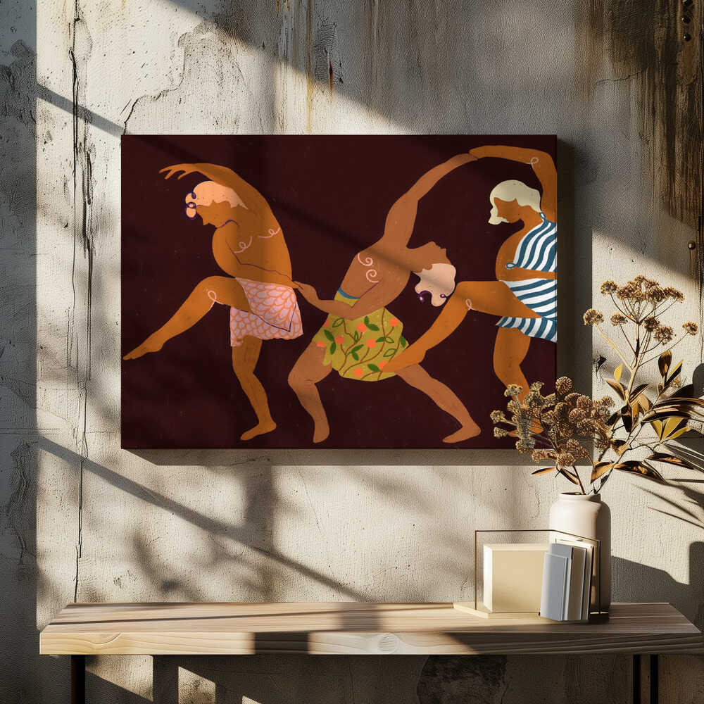 Rhythmic Dancing Figures, arte de Uma Gokhale