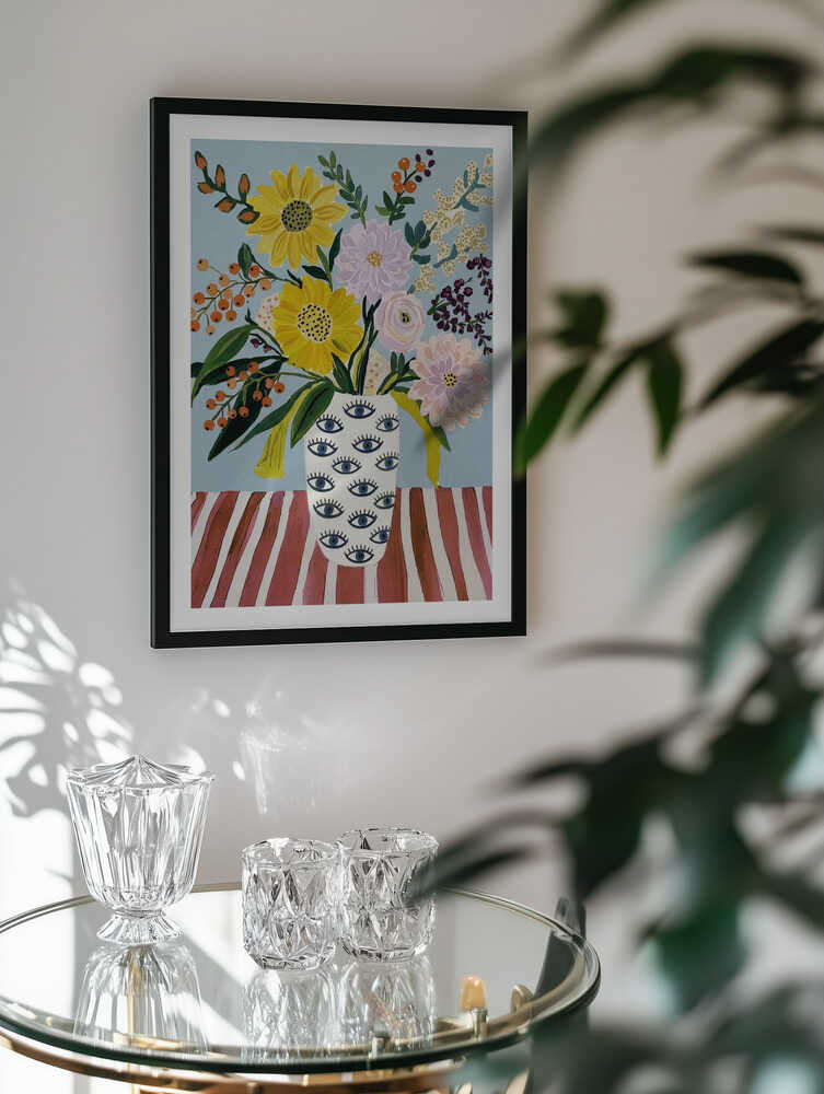 Cheerful Flowers Eye Vase, arte de Essa Van Reis