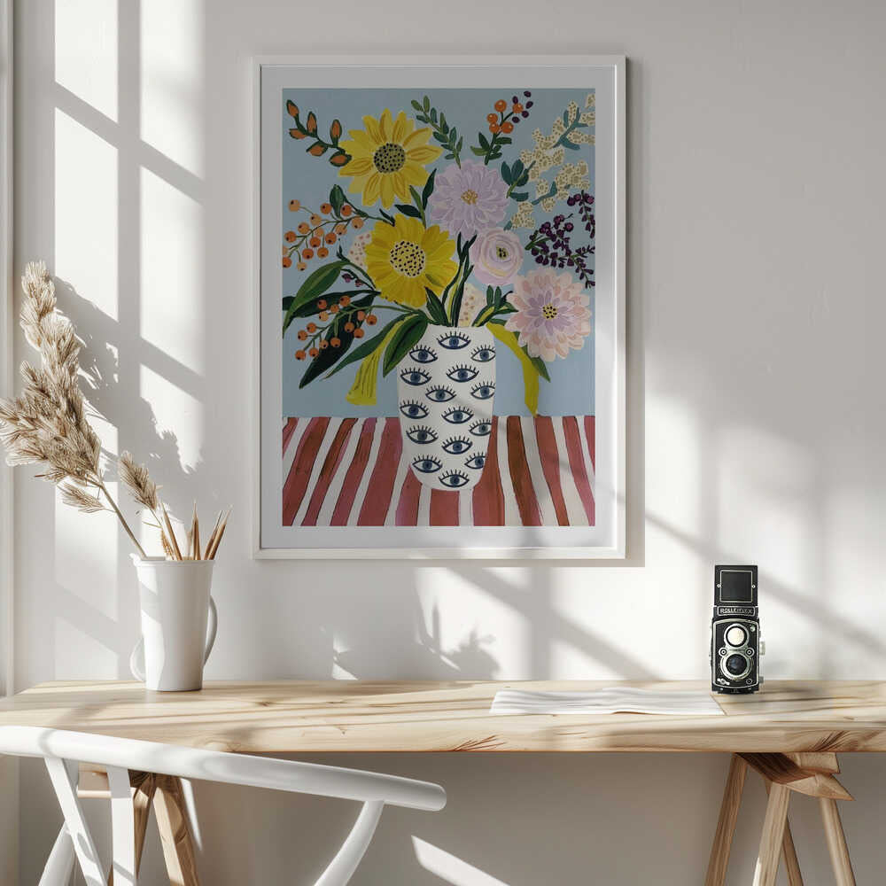 Cheerful Flowers Eye Vase, arte de Essa Van Reis