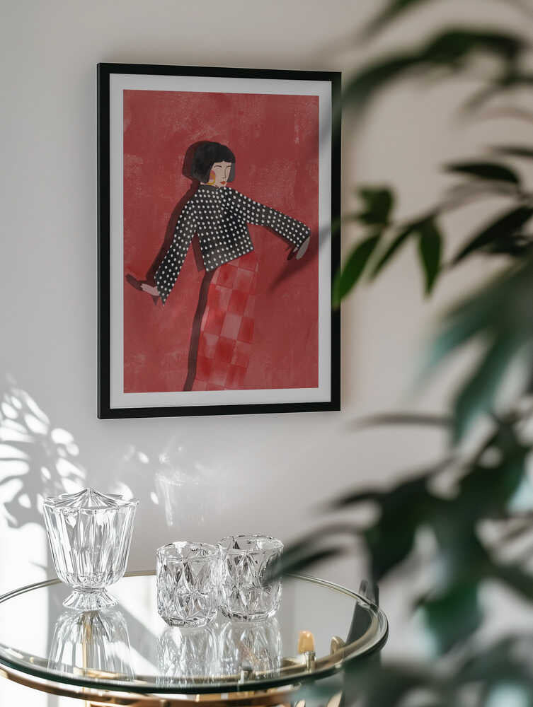Dancing Woman Red Style, arte de Essa Van Reis