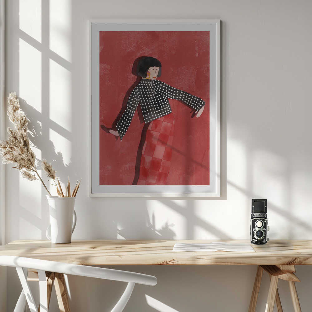 Dancing Woman Red Style, arte de Essa Van Reis