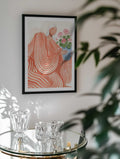 Serene Woman Pink Flowers, arte de Essa Van Reis