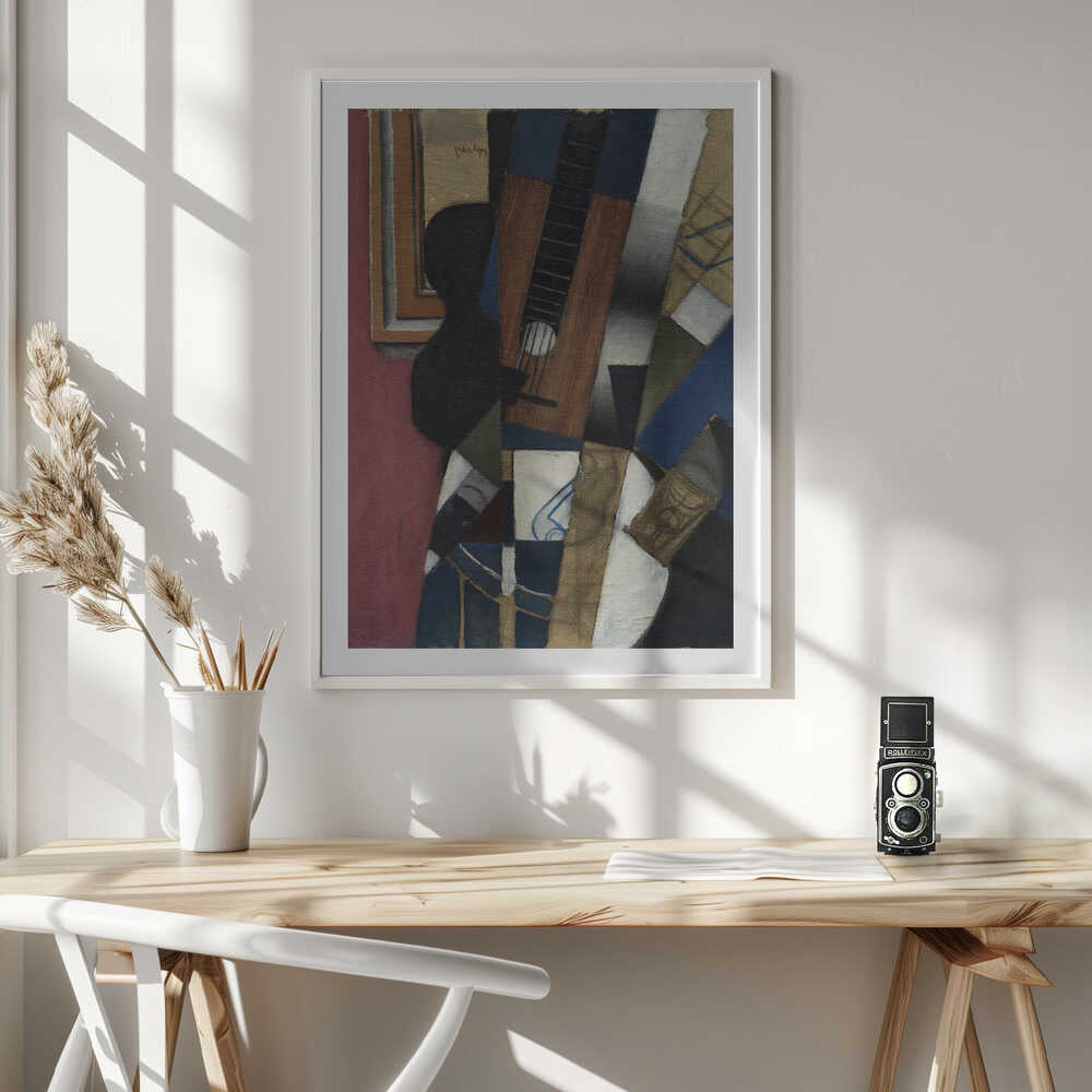 Guitar and Pipe (1913), arte de Juan Gris