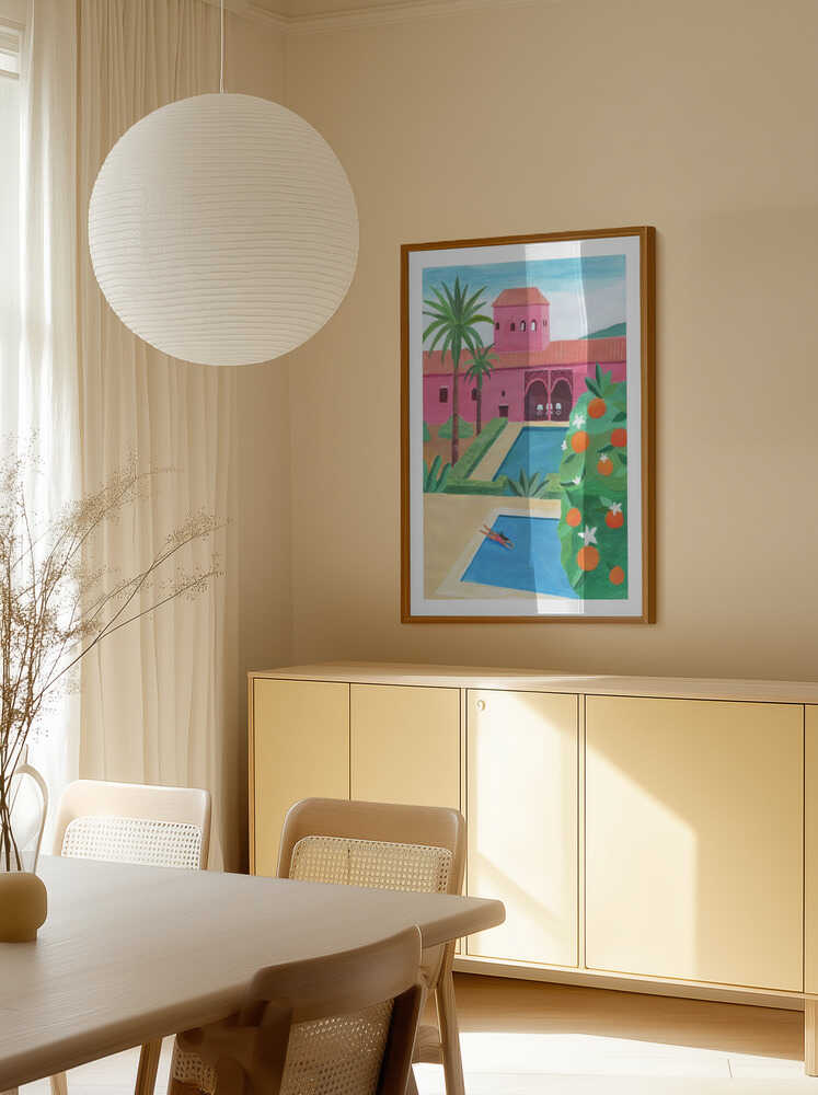Pink Villa Pool Day, arte de Petra Lizde
