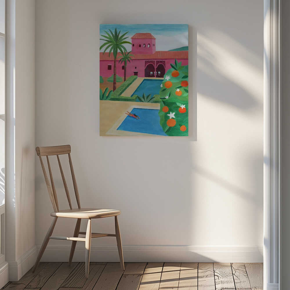 Pink Villa Pool Day, arte de Petra Lizde