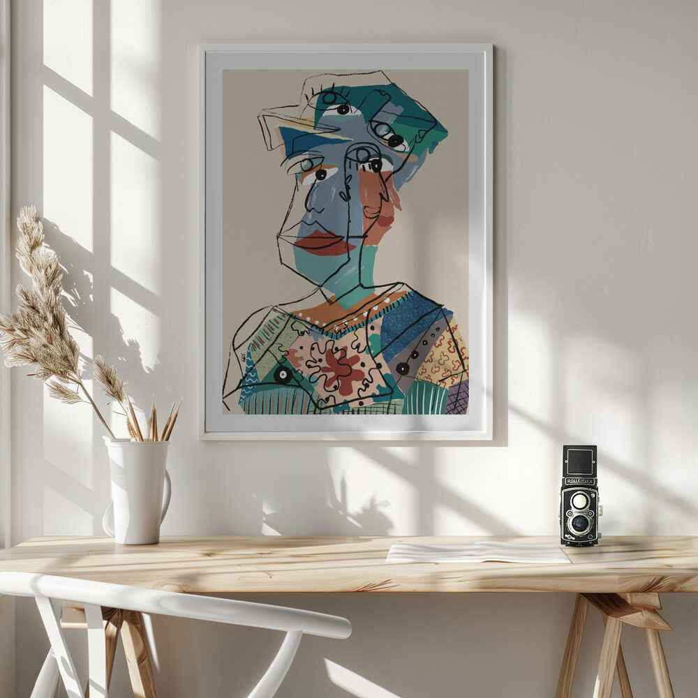 Abstract Cubist Portrait, arte de GIovanna Gil Alves