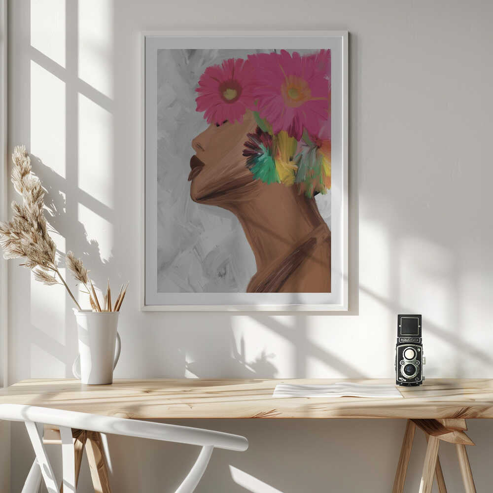 Woman with Vibrant Flowers, arte de GIovanna Gil Alves
