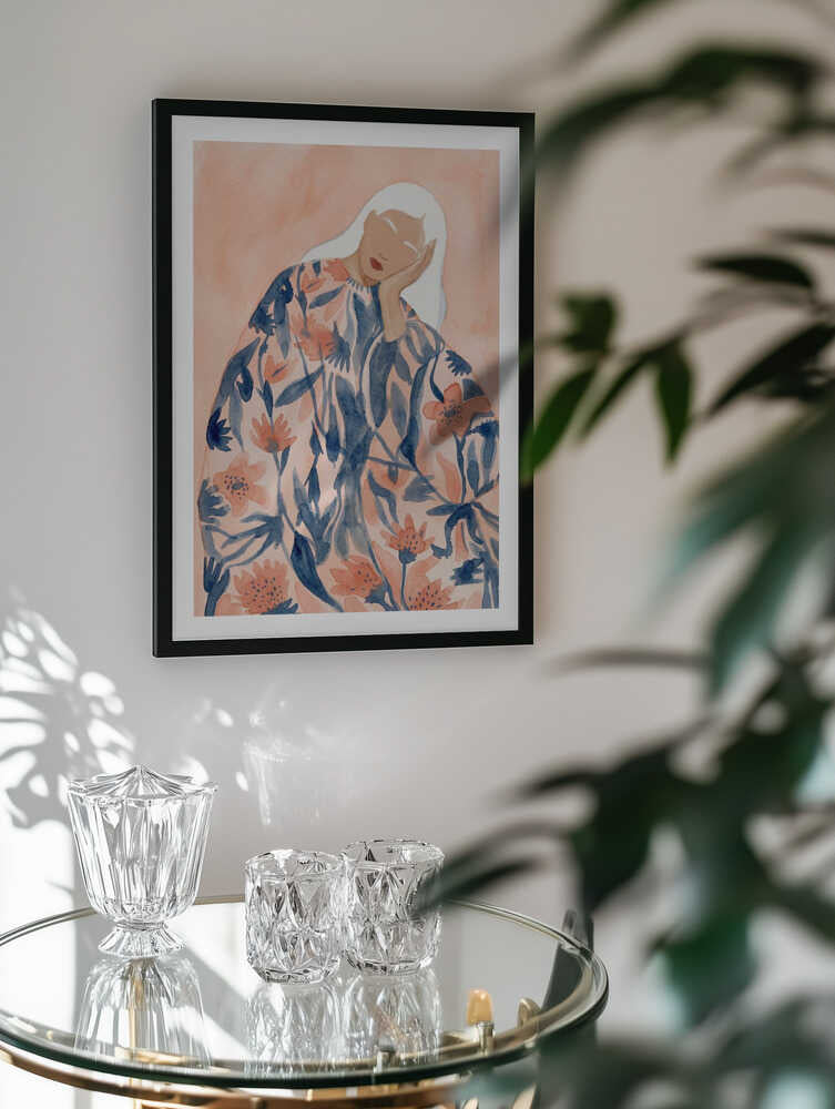Floral Woman Dreaming, arte de Essa Van Reis
