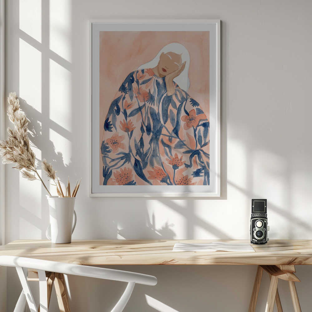 Floral Woman Dreaming, arte de Essa Van Reis