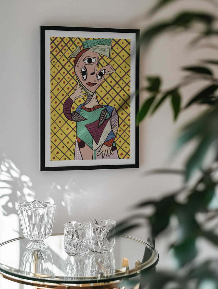 Vibrant Cubist Portrait, arte de GIovanna Gil Alves