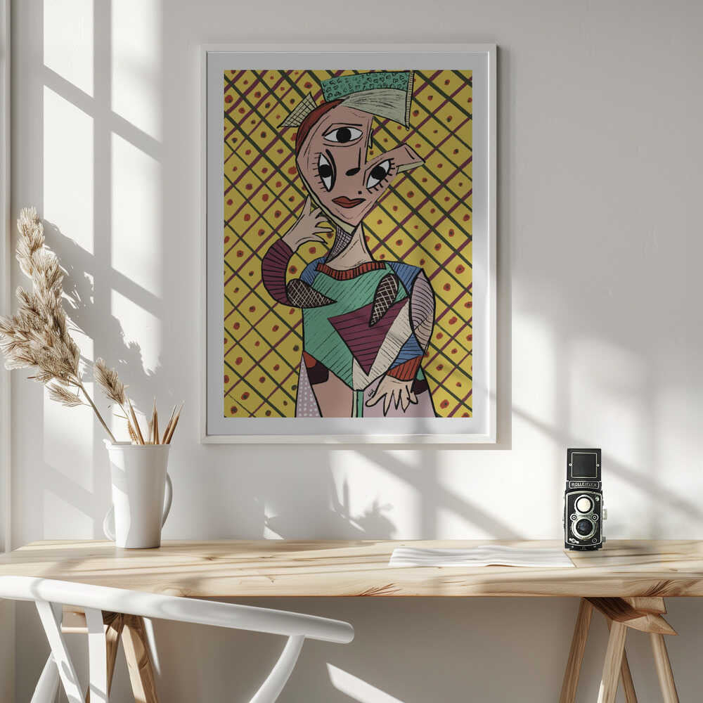 Vibrant Cubist Portrait, arte de GIovanna Gil Alves