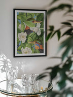 Tropical Kingfishers Magnolias, arte de Marja van den Hurk