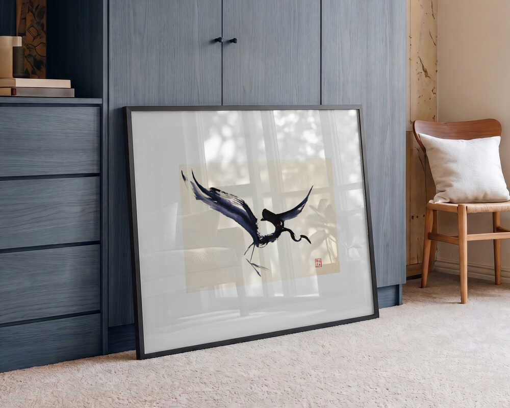Flying Ink Crane