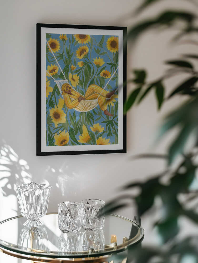 Relaxing Among Sunflowers, arte de Essa Van Reis