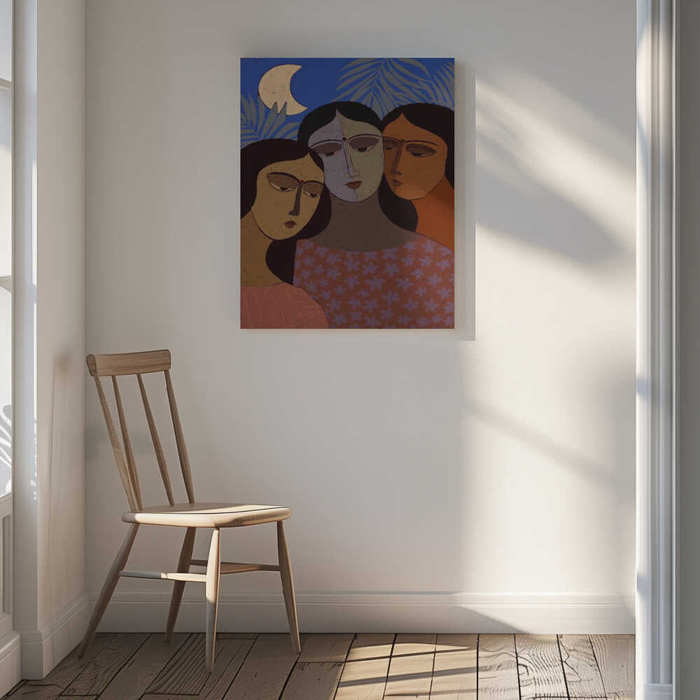 Three Women Under Moon, arte de Treechild