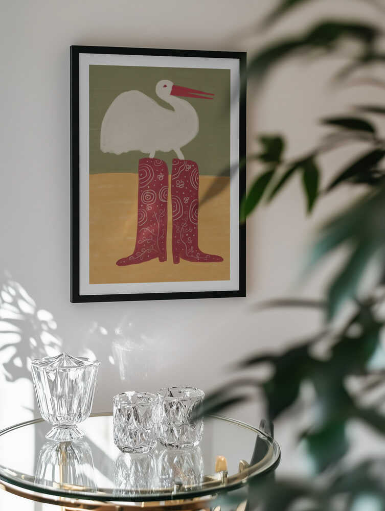 Bird in Red Boots, arte de The Art Concept