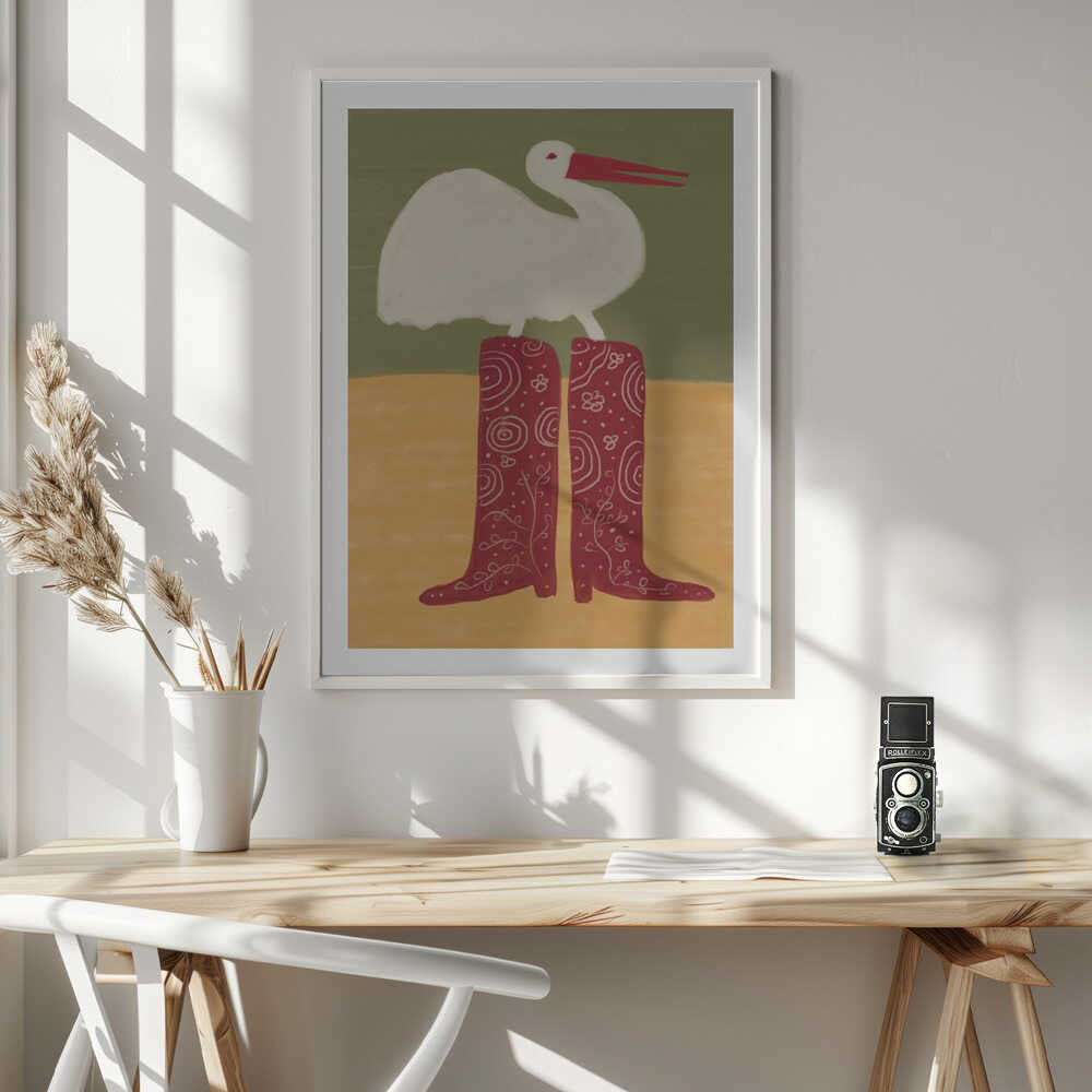 Bird in Red Boots, arte de The Art Concept