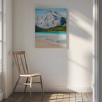Majestic Mountain Lake Beach, arte de Uma Gokhale